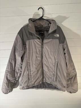 The North Face Men's Two-Tone Gray Insulated Puffer Jacket Size L